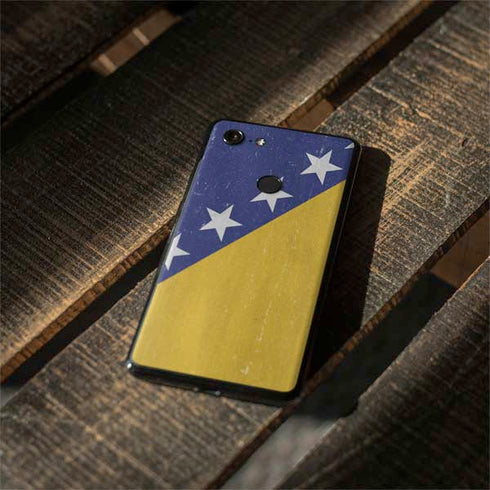 Bosnia and Herzegovina Flag Distressed Google Pixel 3 XL Skin